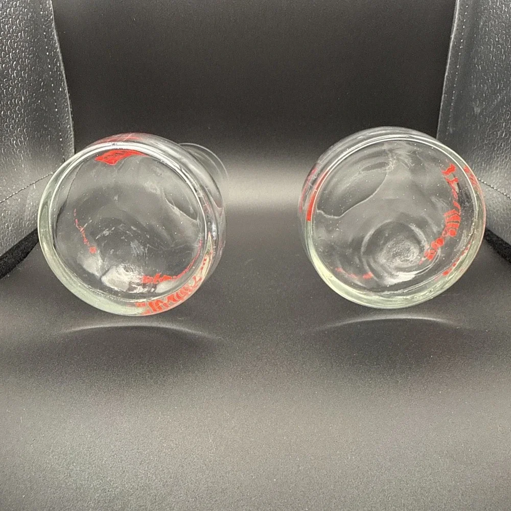 Vintage Set of 2 - 7up The Uncola Upside Down Logo Drinking Glasses Seven Up
